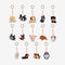 Dog Collection Leather Bag Charm