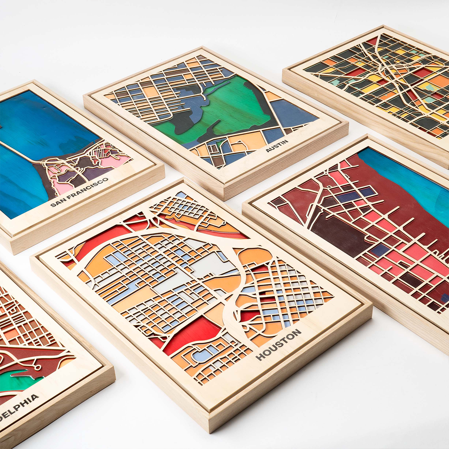 Wooden City Map | Tick & Pick – Tick&Pick