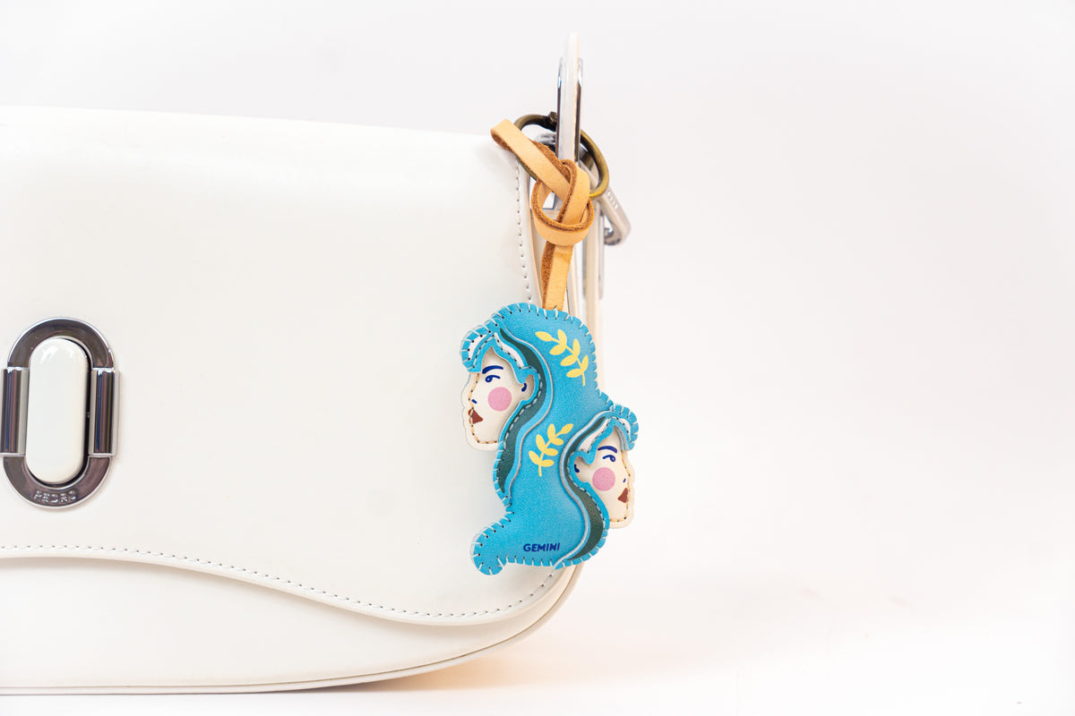 Zodiac Leather Bag Charm