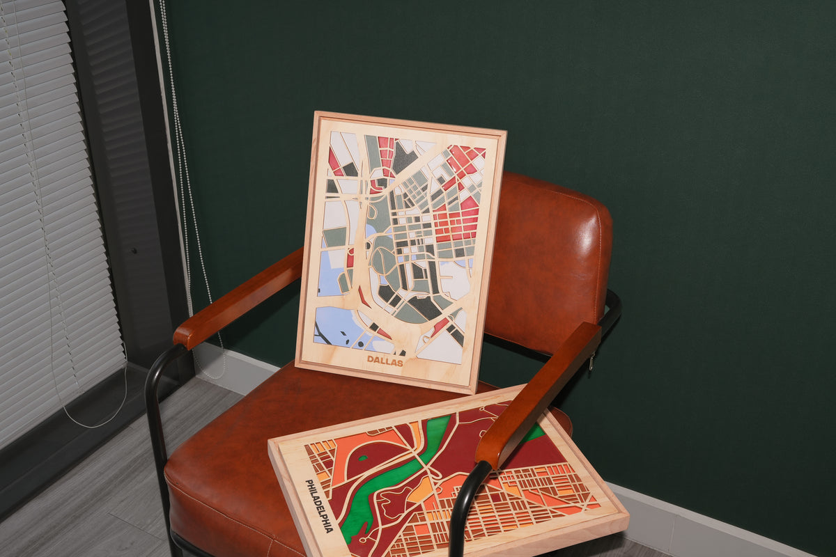 Wooden City Maps of American Cities
