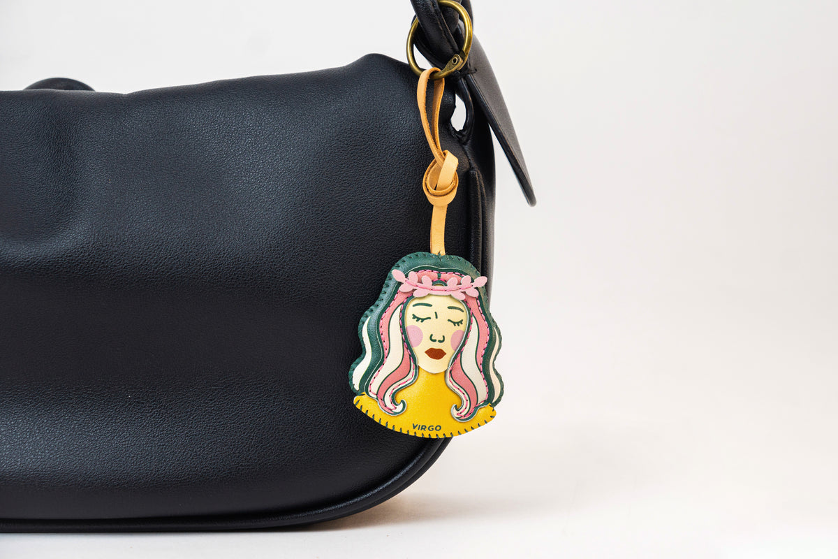 Zodiac Leather Bag Charm