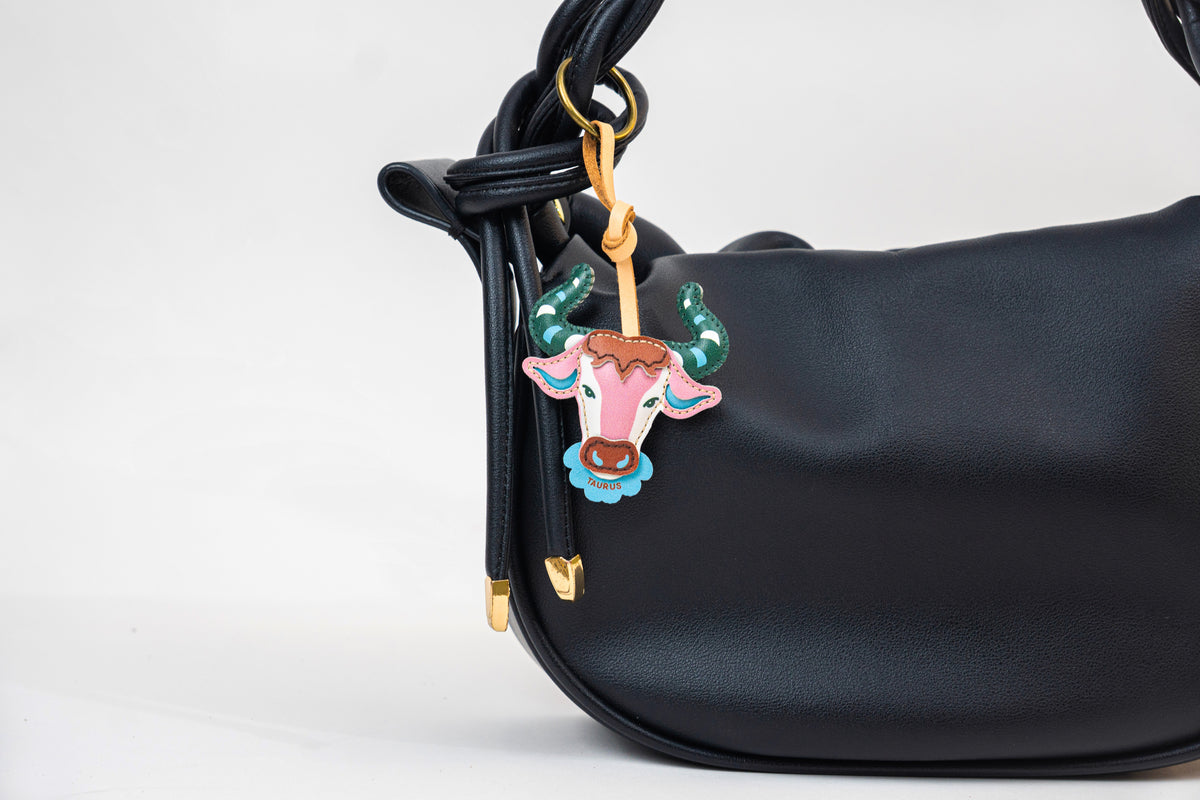Zodiac Leather Bag Charm