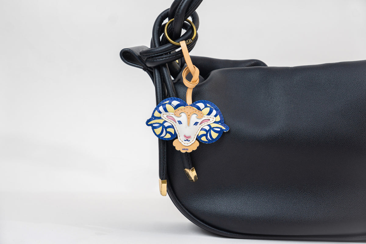 Zodiac Leather Bag Charm