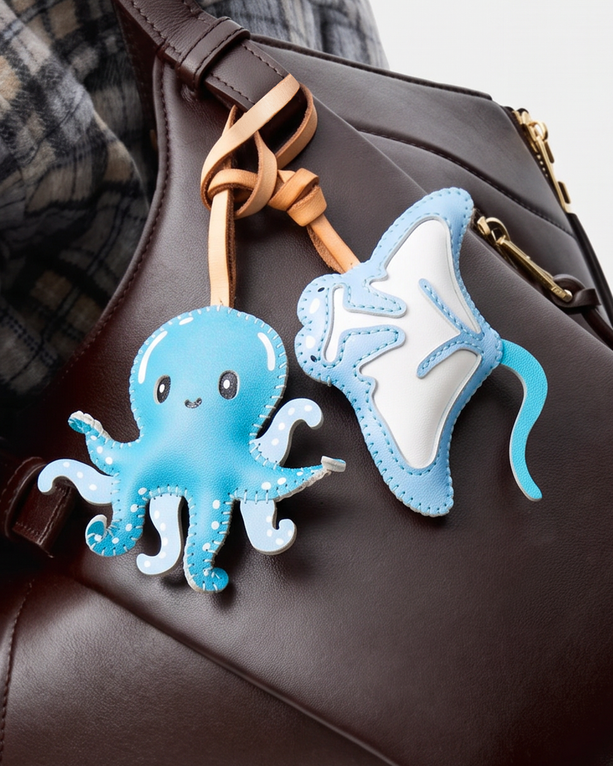 Underwater Collection Leather Bag Charm