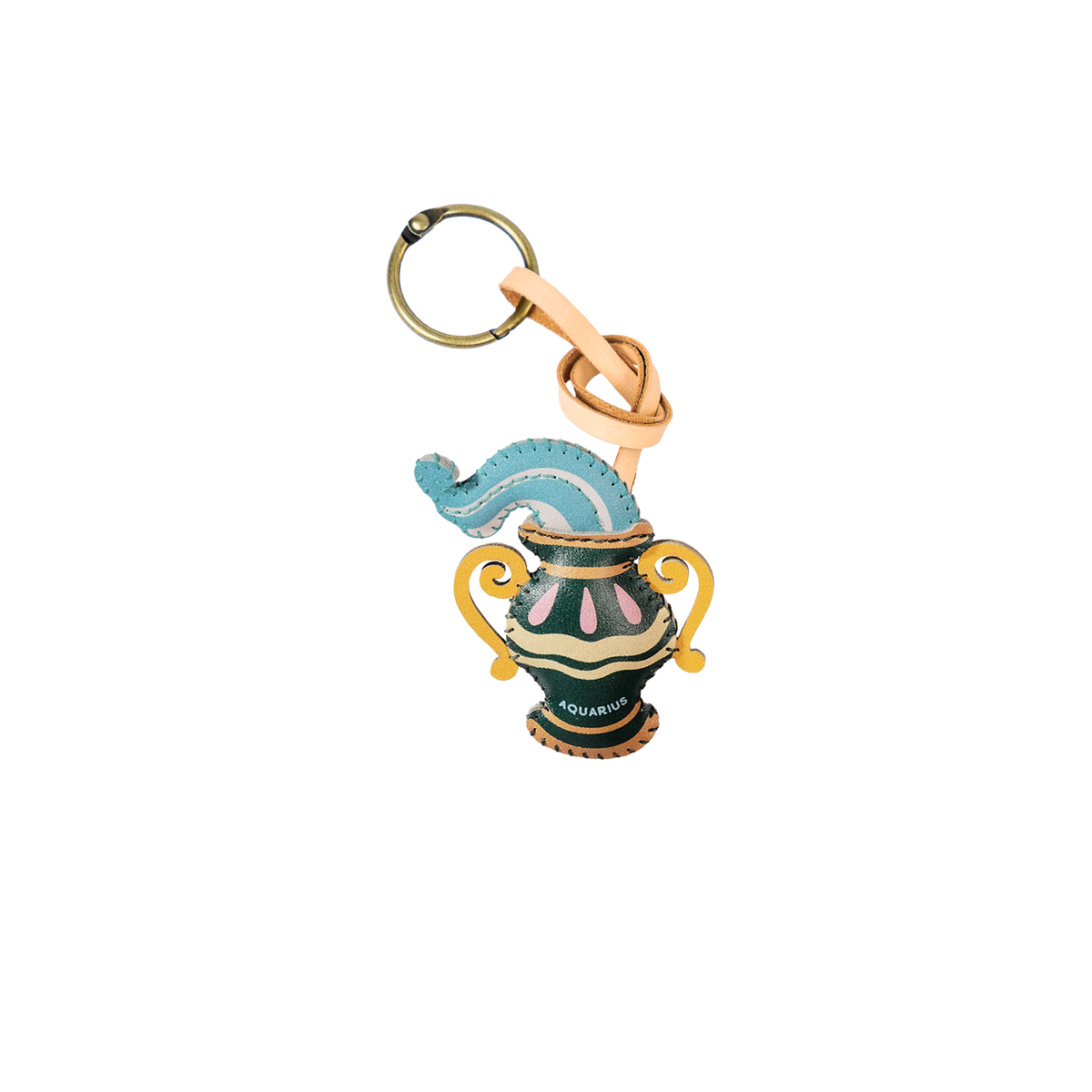 Zodiac Leather Bag Charm