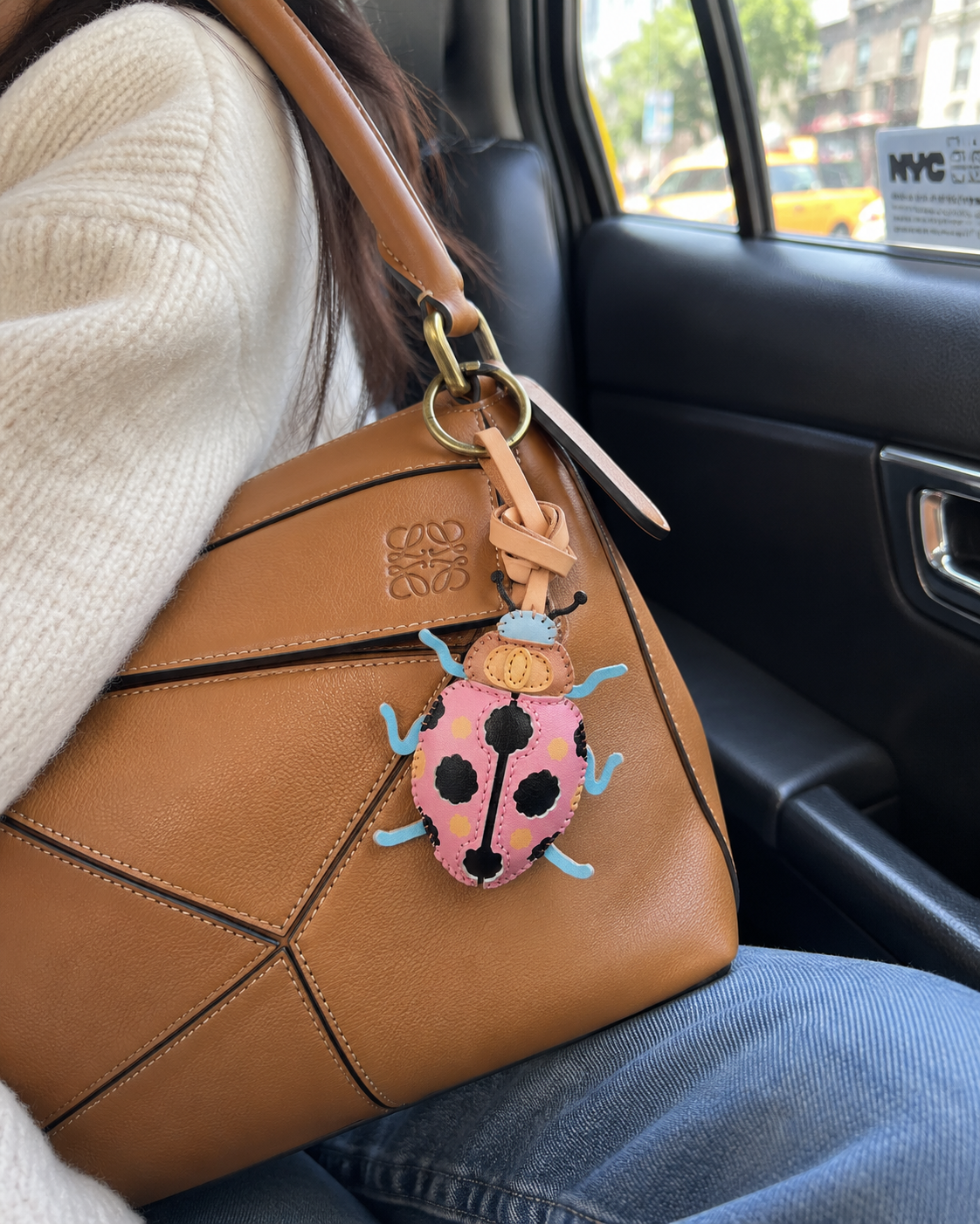 Insect Collection Leather Bag Charm