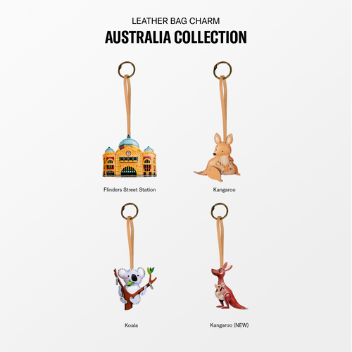 Australia Collection Leather Bag Charm