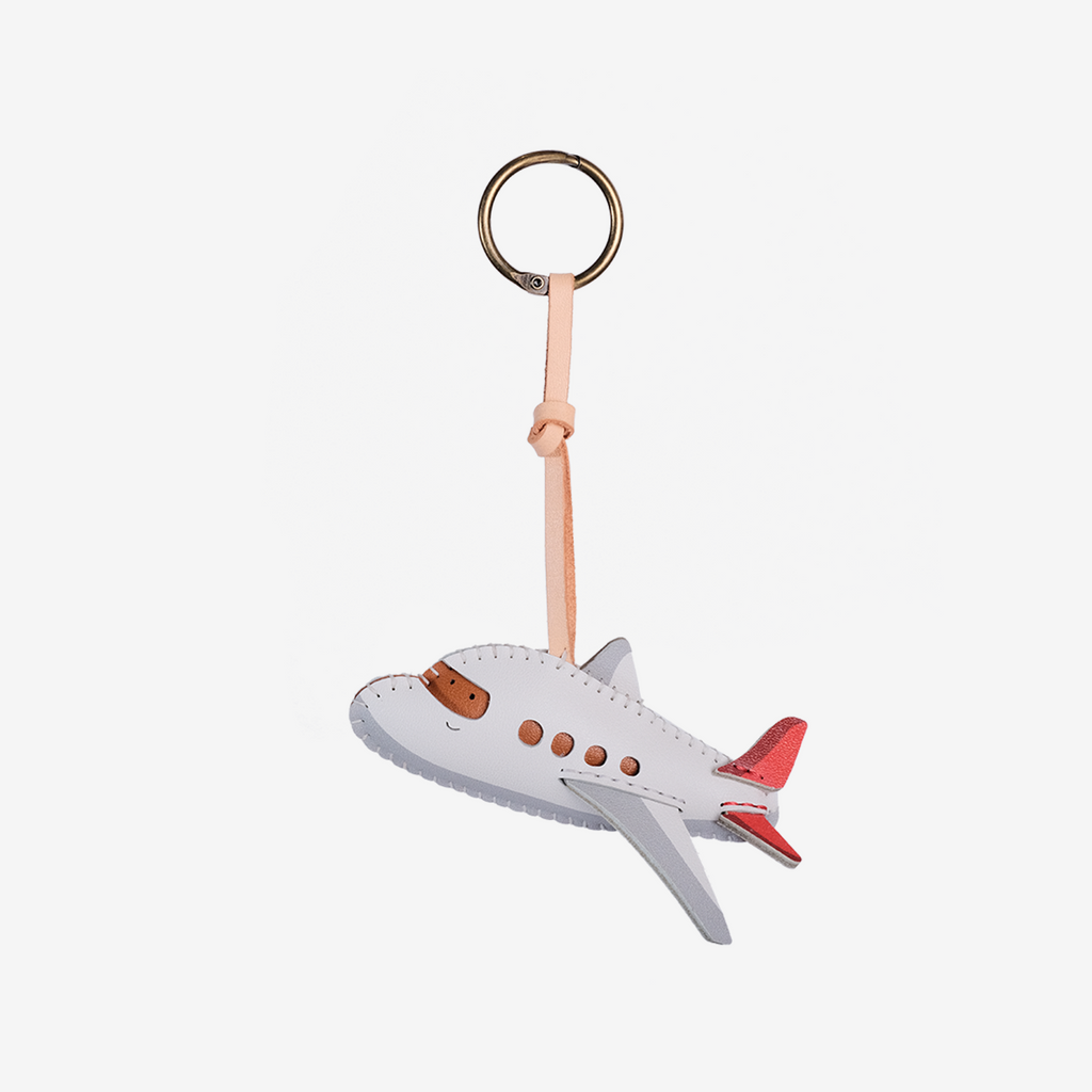 Airplane Leather Bag Charm-2