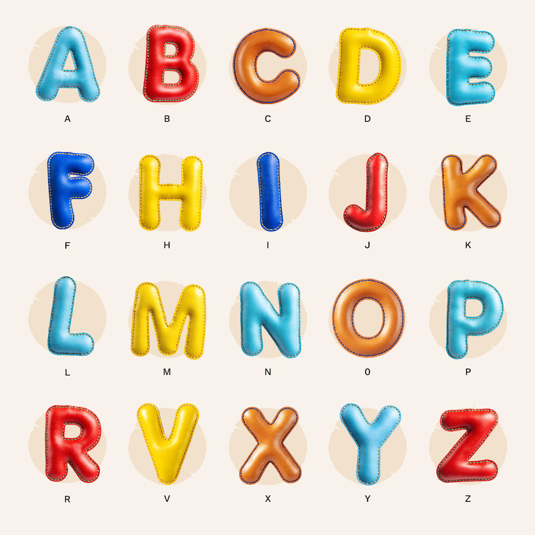 Alphabet Letters Collection Leather Charm