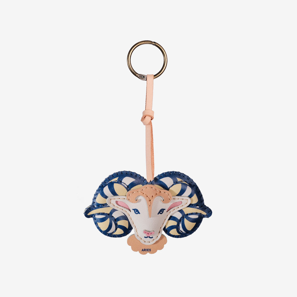 Aries Leather Bag Charm-14