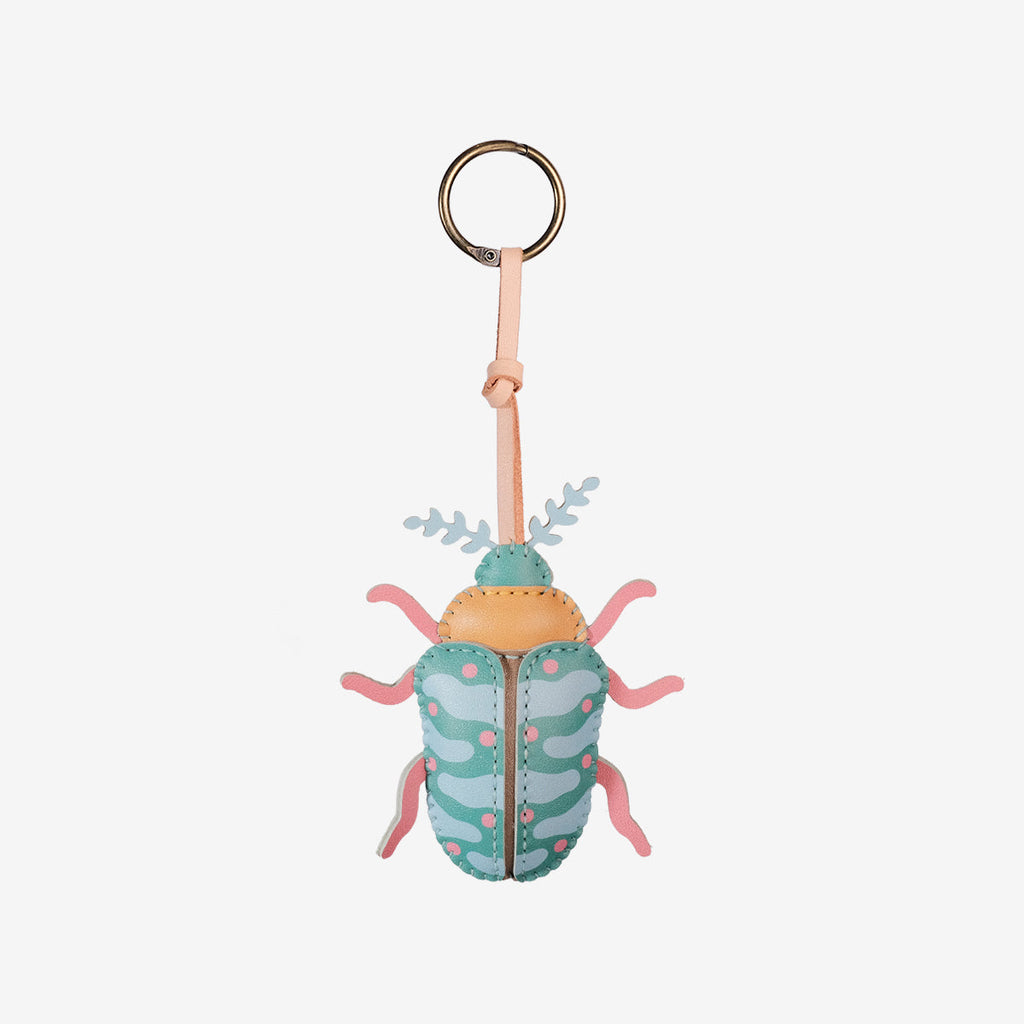 Bean Leaf Beetle Leather Bag Charm-32