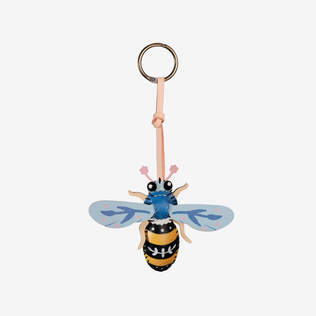 Bee Leather Bag Charm-35