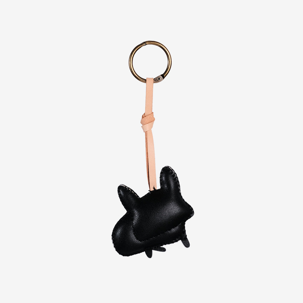  Black Gray Frenchie Leather Charm-39