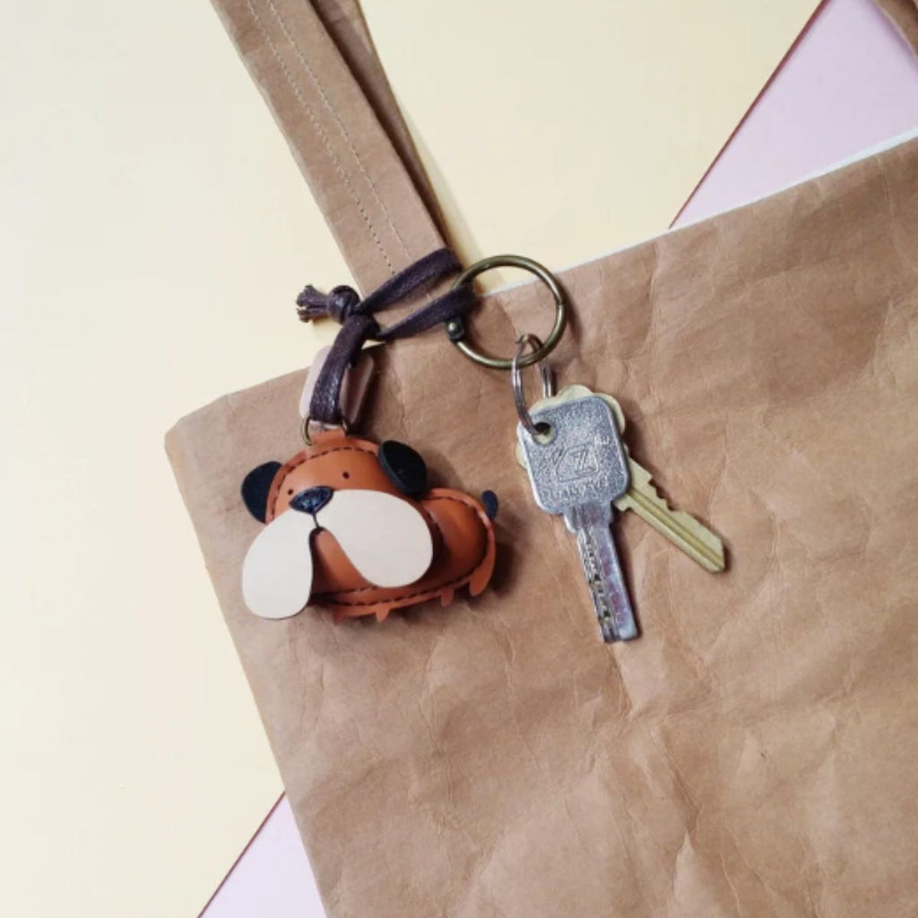  Bull Dog Leather Bag Charm-70