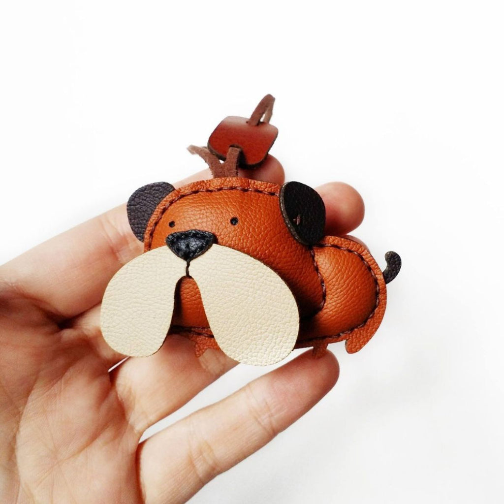  Bull Dog Leather Bag Charm-72