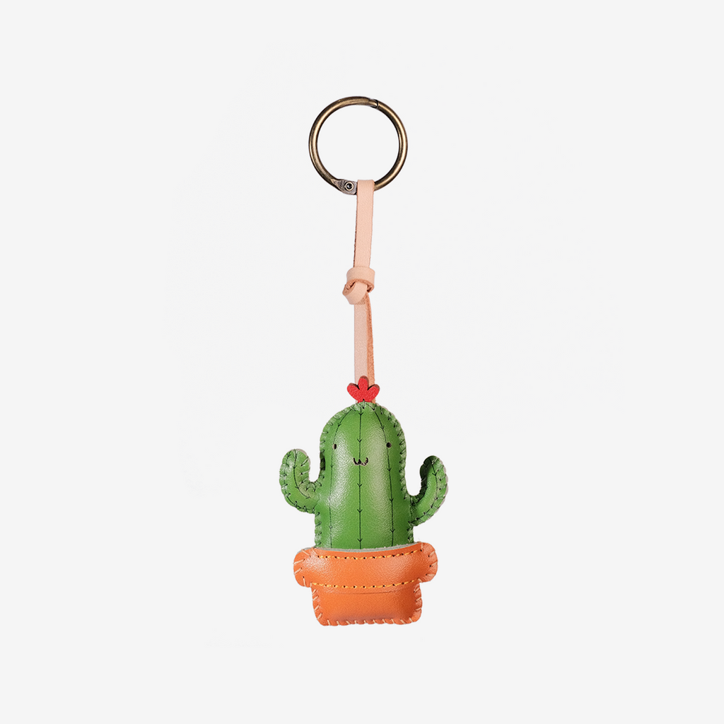 Cactus Leather Bag Charm-65