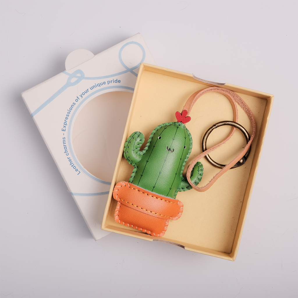  Cactus Leather Bag Charm-67