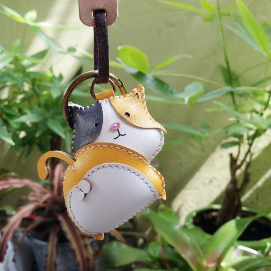  Calico Cat Leather Bag Charm-86