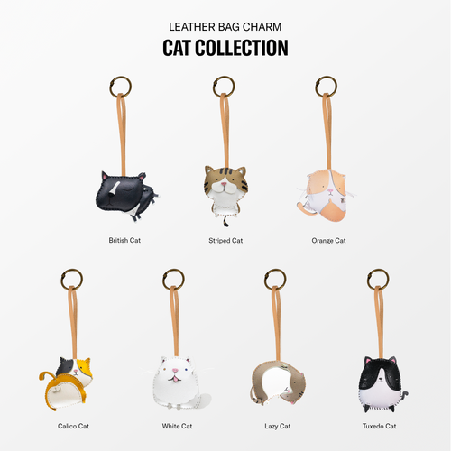 Cat Collection Leather Charm