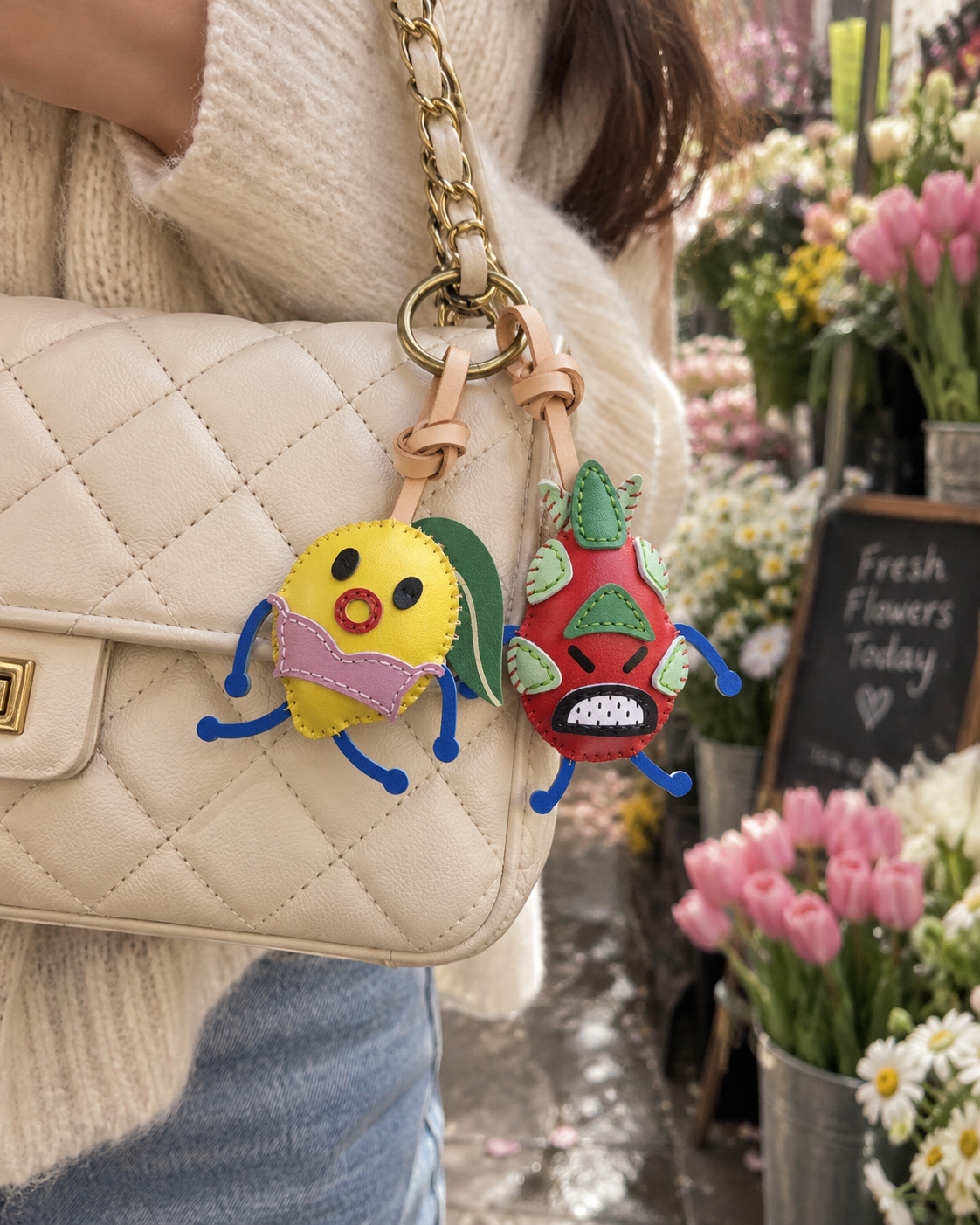 Fruits Collection Leather Charm