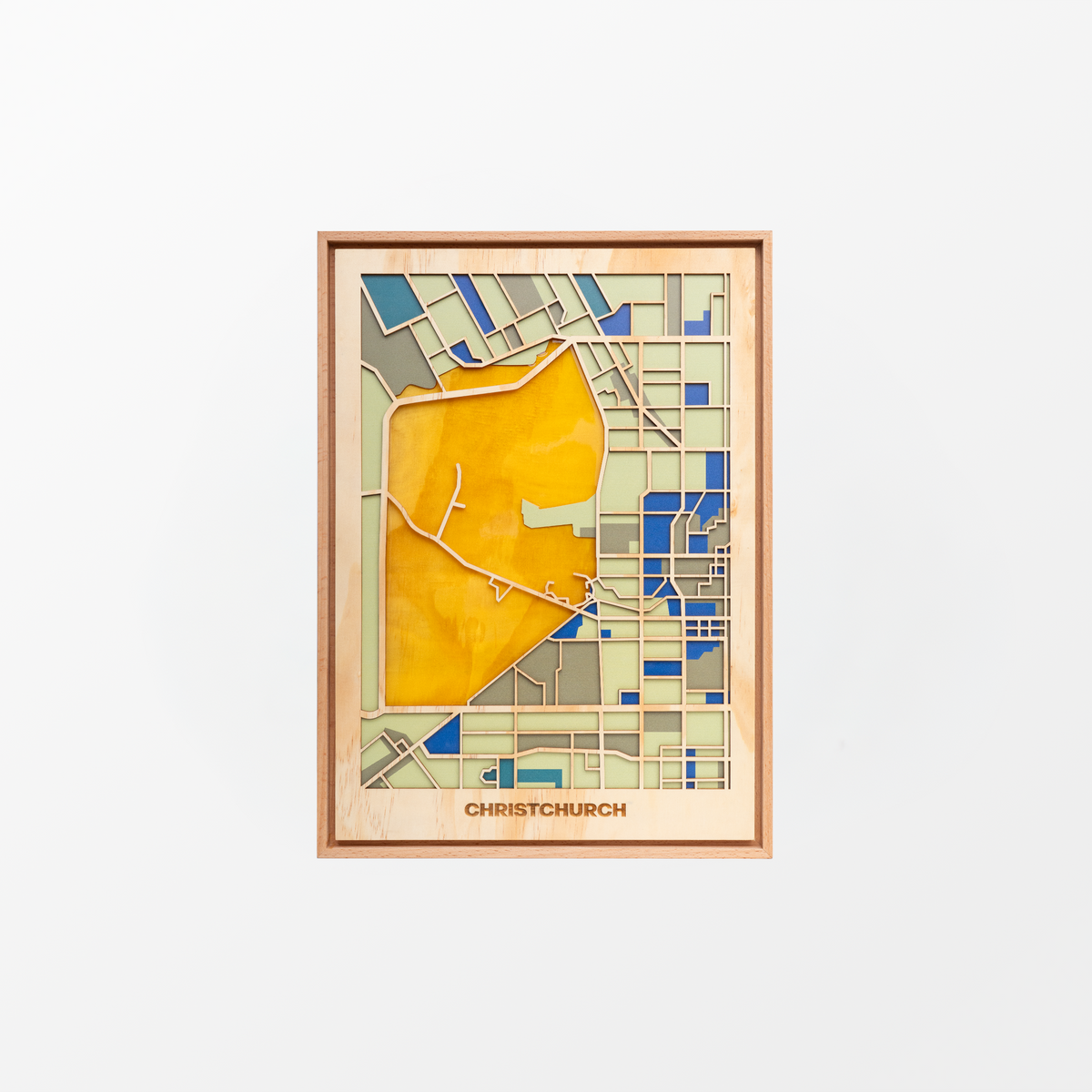 World Wooden City Map Of New Zealand Cities
