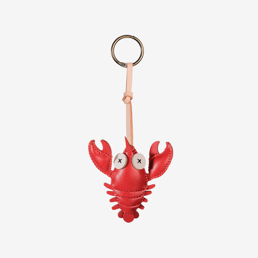 Crawfish Leather Bag Charm-89