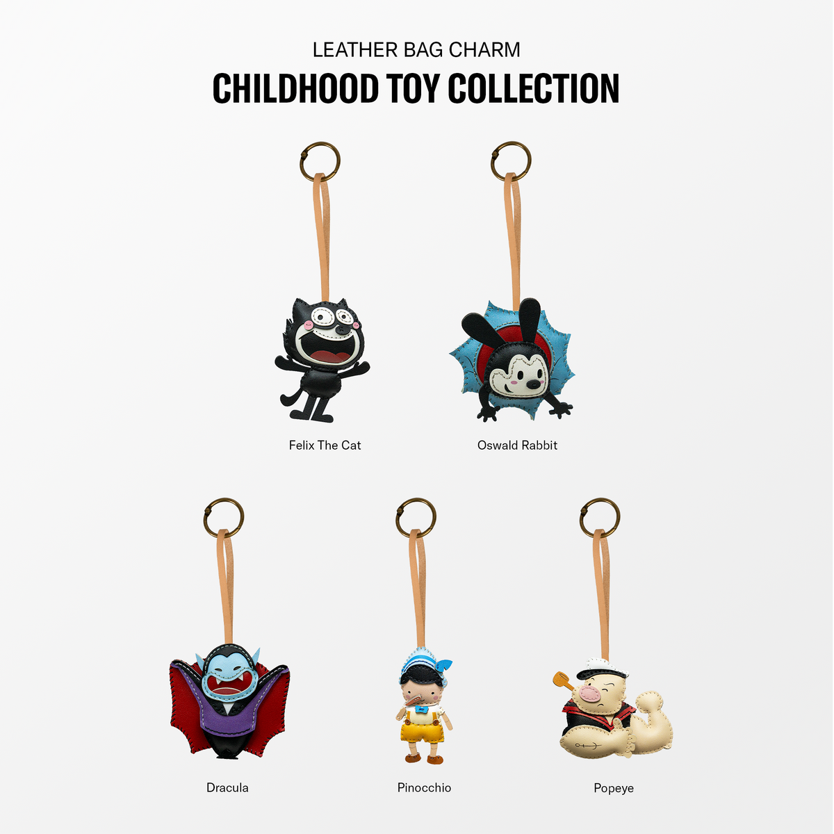 Childhood Toy Leather Bag Charm