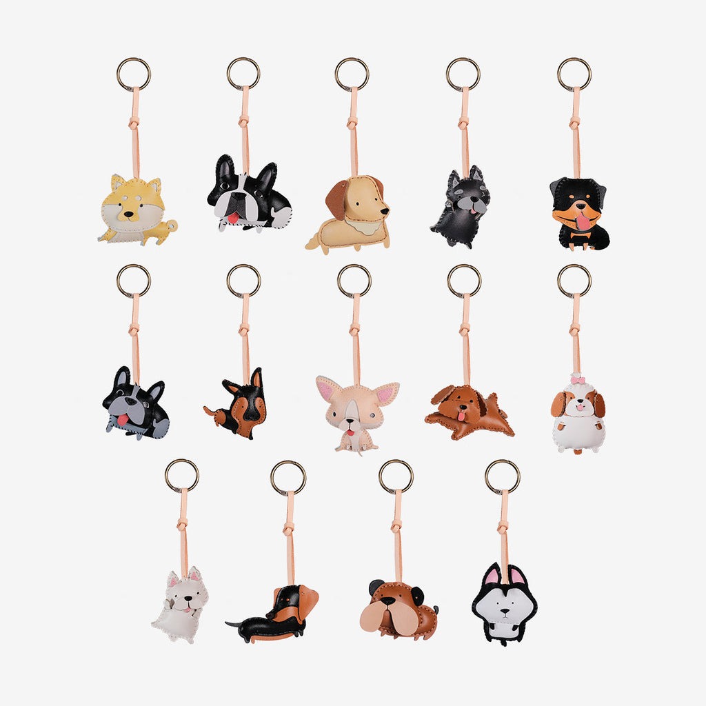 Dog Collection Leather Bag Charm-101