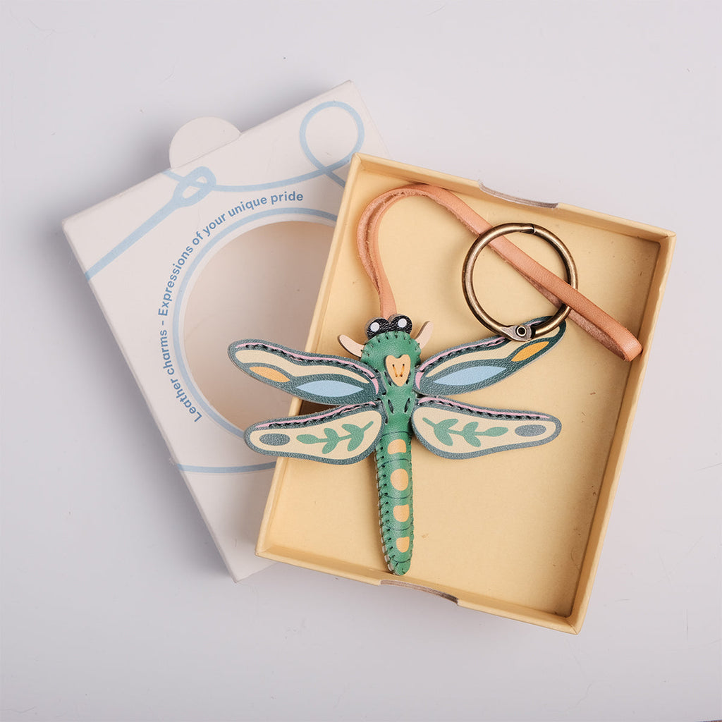  Dragonfly Leather Bag Charm-122