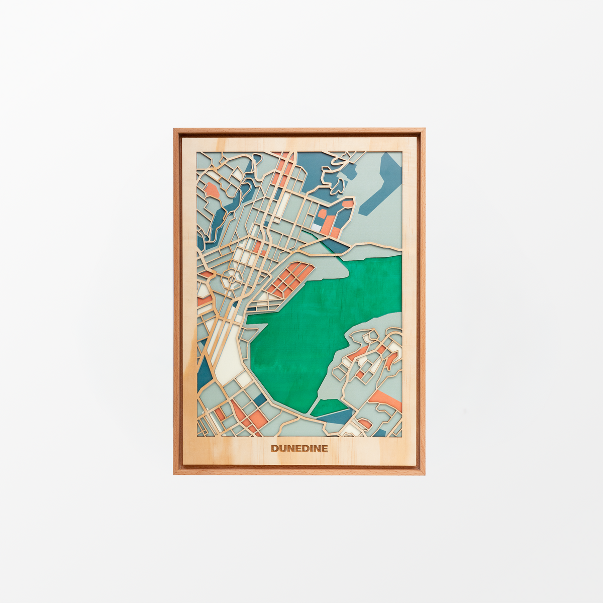 World Wooden City Map Of New Zealand Cities