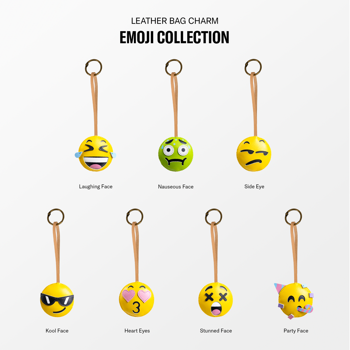 Emoji Collection Leather Charm