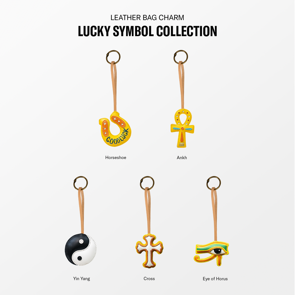 Lucky Symbol Collection Leather Charm