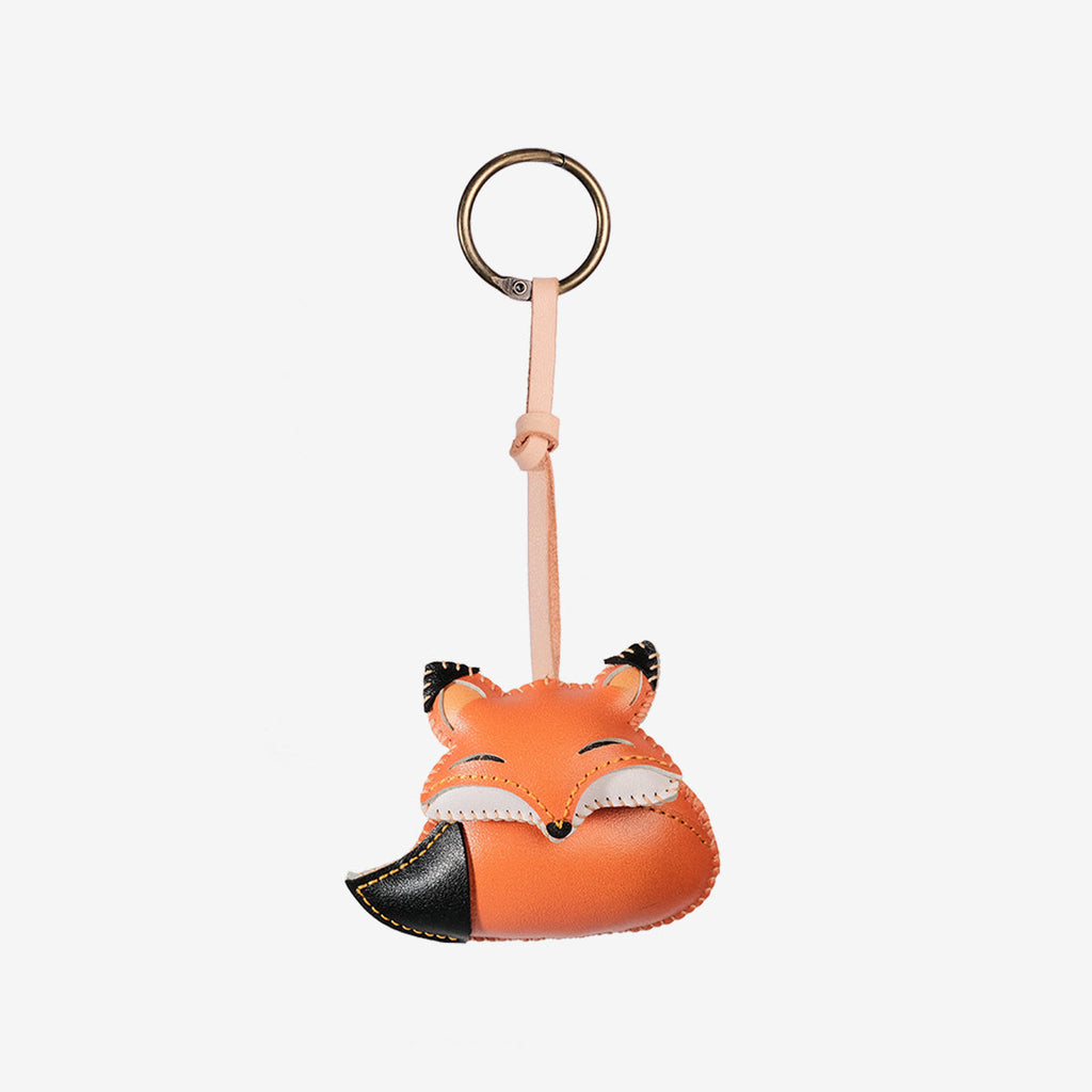 Fox Leather Bag Charm-140