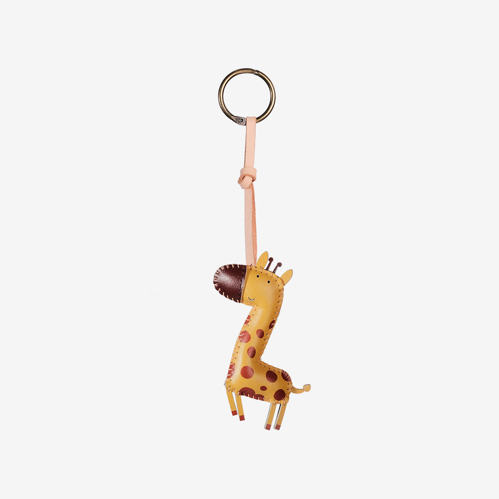 Giraffe Leather Bag Charm-149