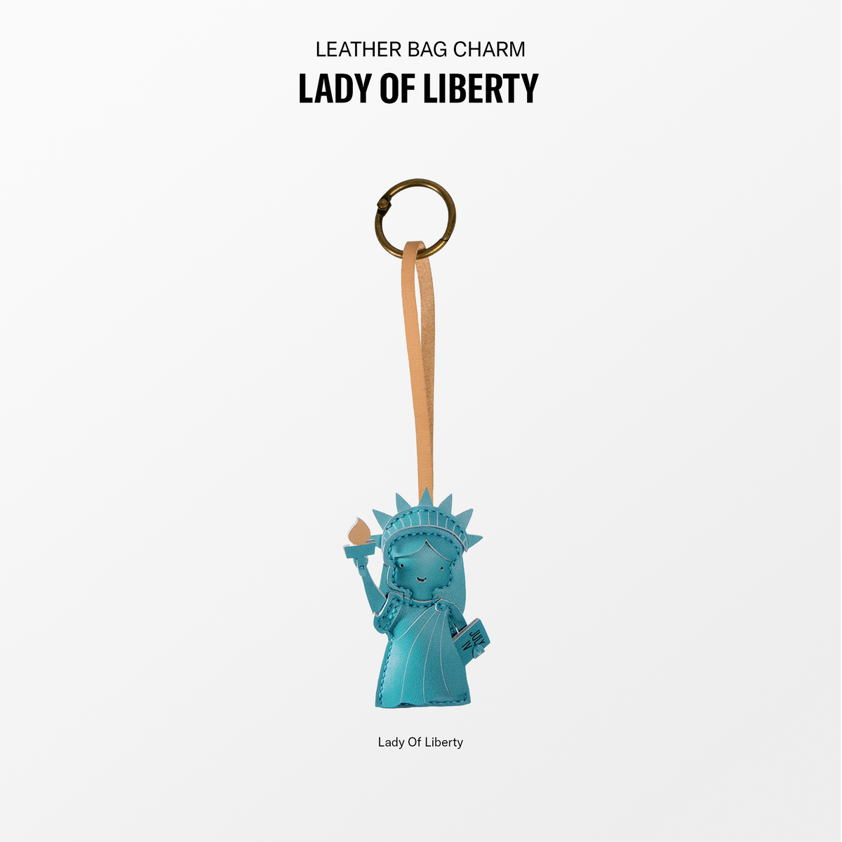 Lady of Liberty Leather Bag Charm
