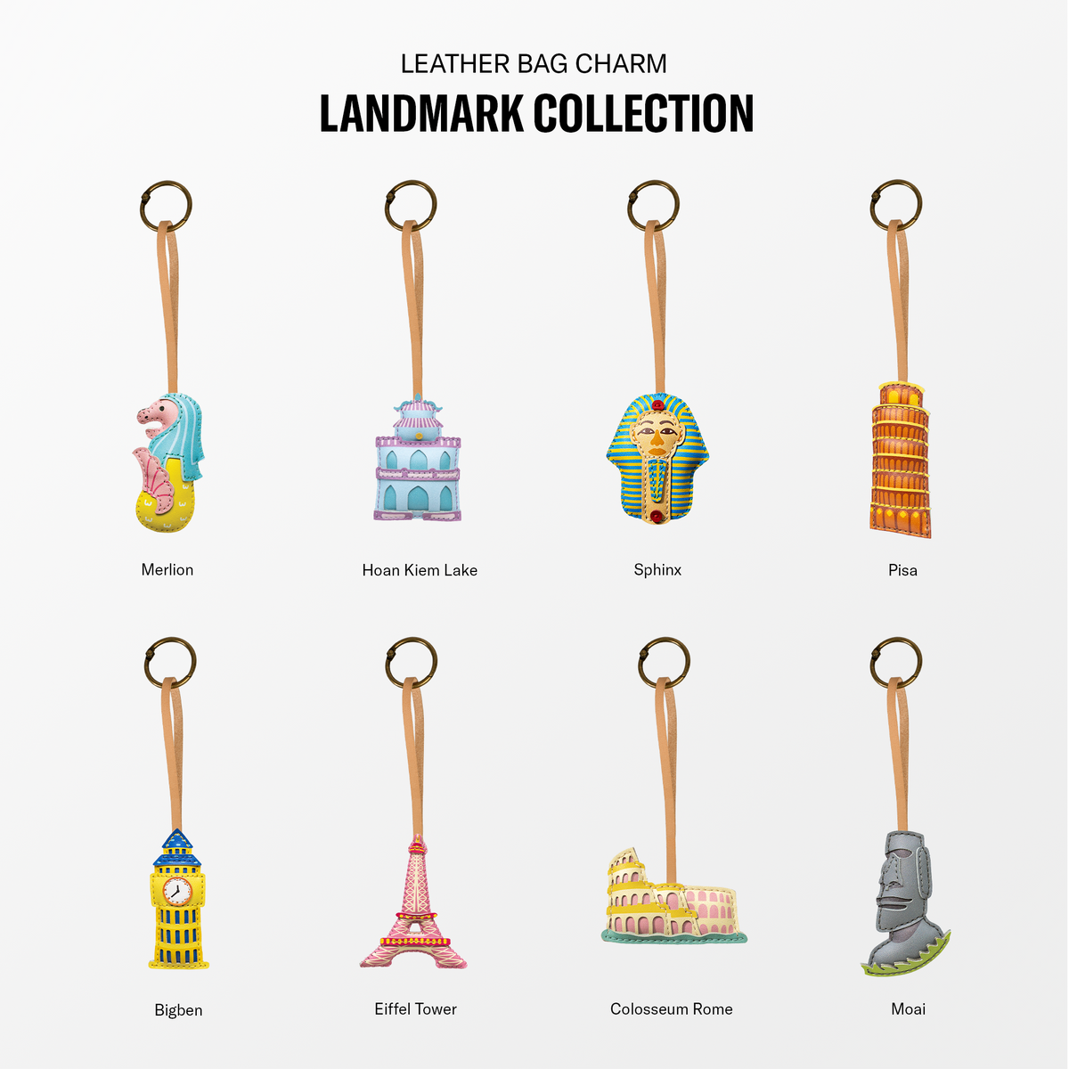 Móc Khóa Da Bộ Sưu Tập Landmark