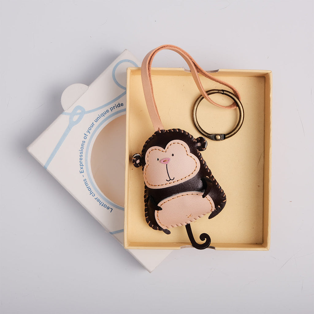  Monkey Leather Bag Charm-239