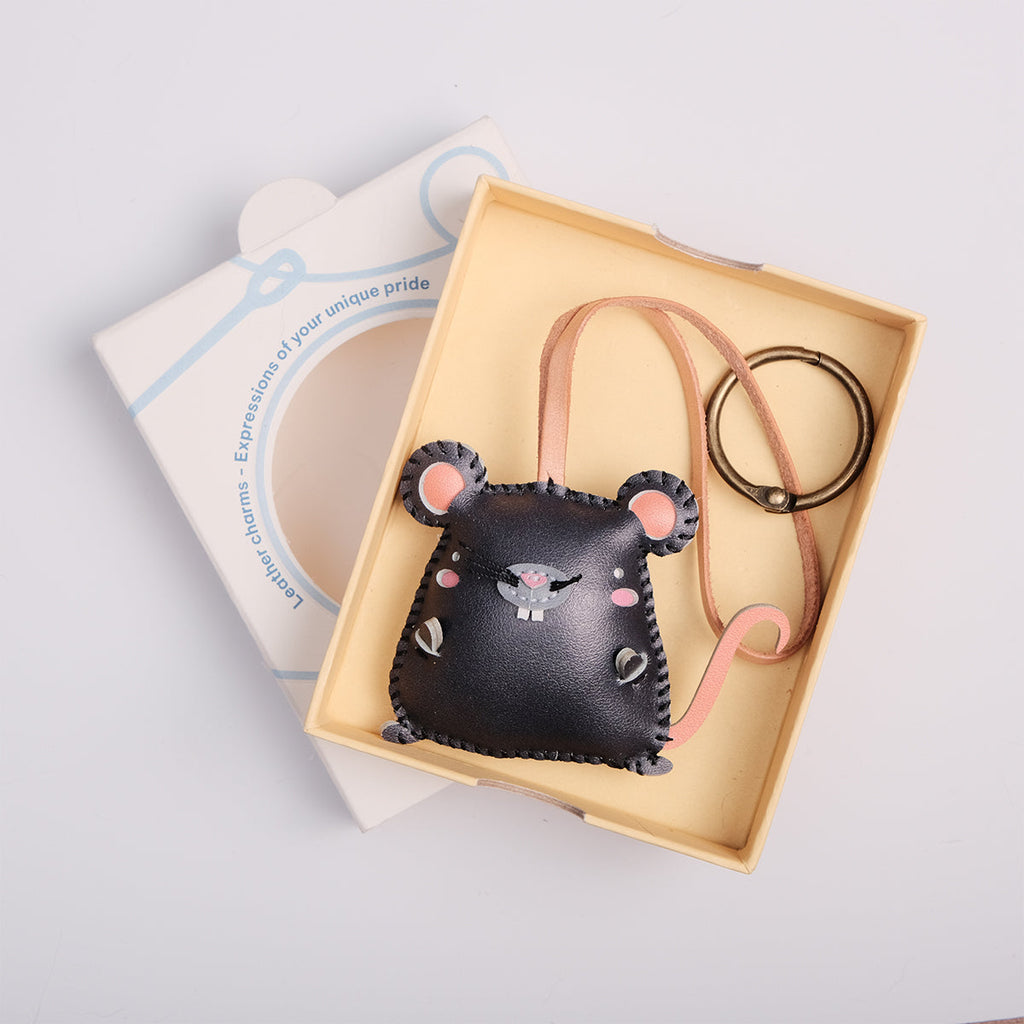  Mouse Leather Bag Charm-242