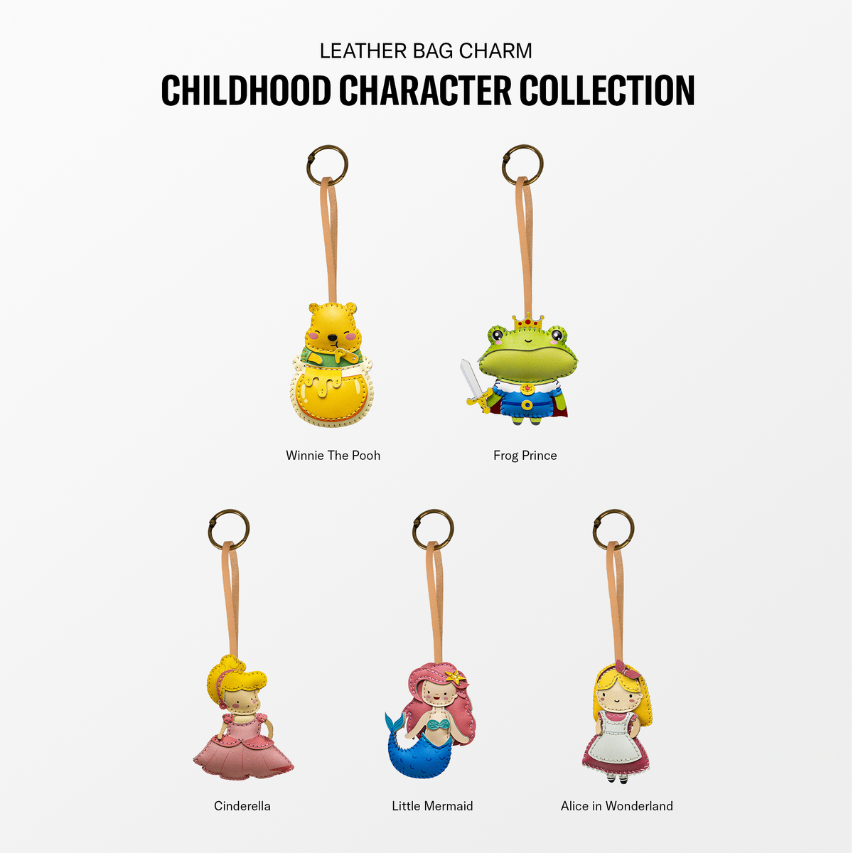 Childhood Character Leather Bag Charm