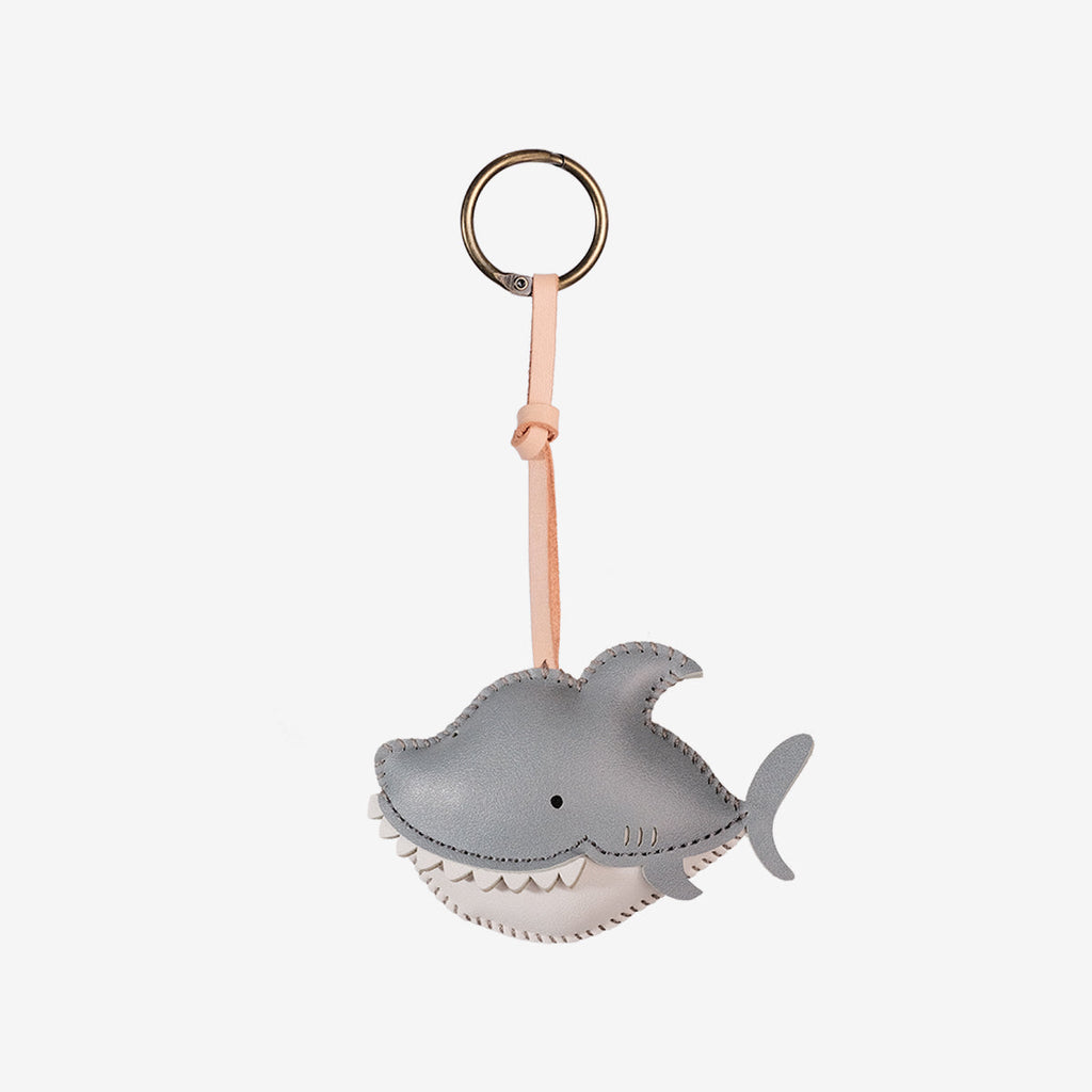 Papa Shark Leather Bag Charm-255