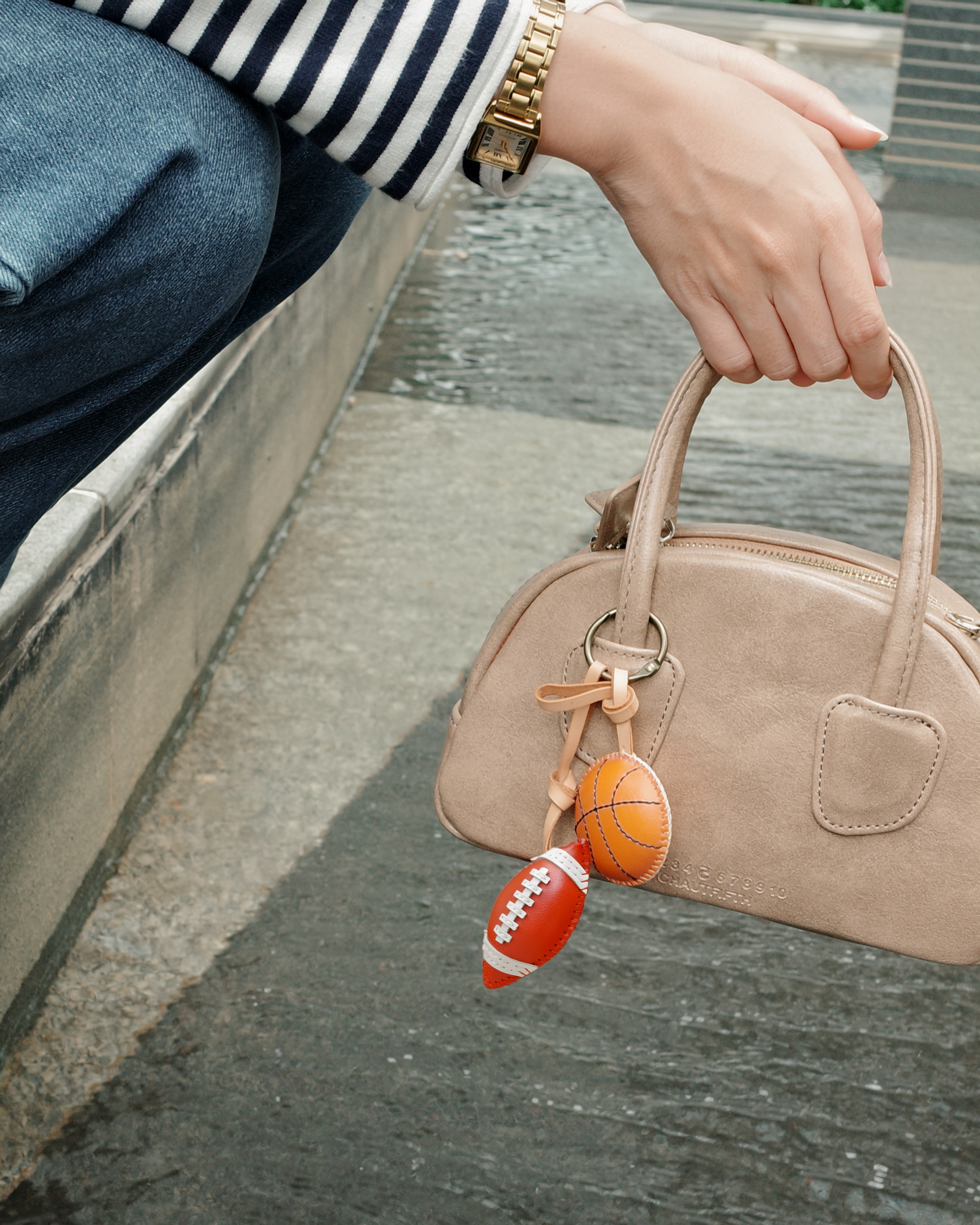 Sports Collection Leather Charm