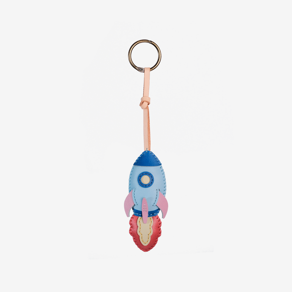 Rocket Leather Bag Charm-282