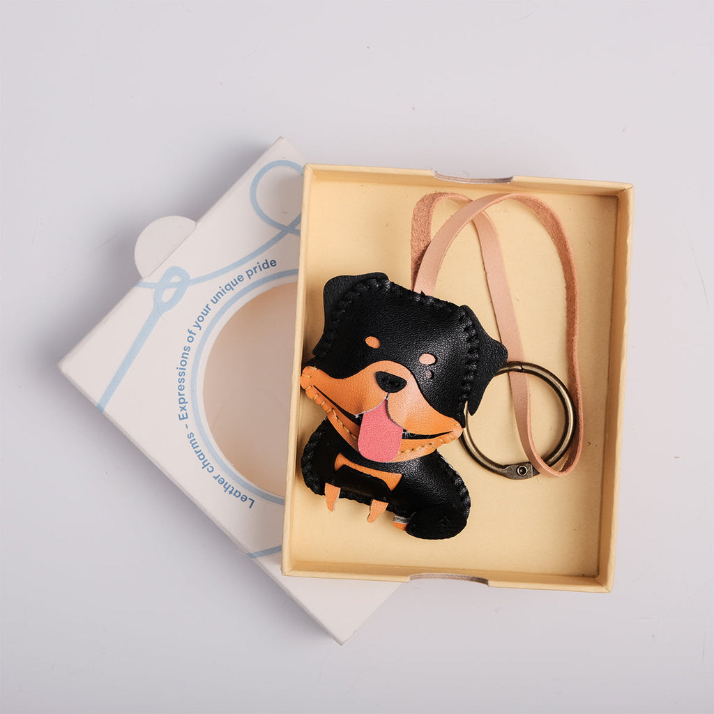  Rottweiler Leather Bag Charm-287