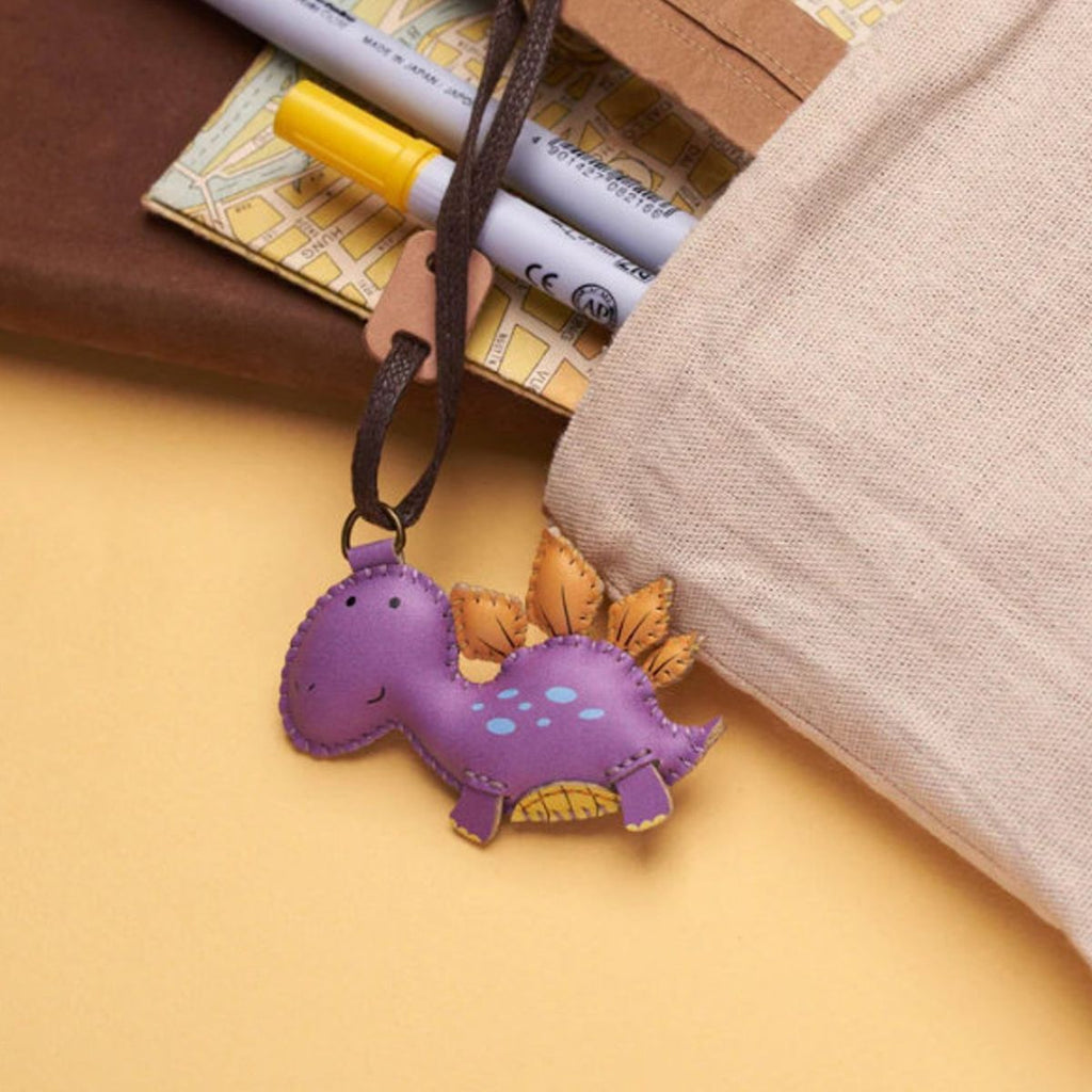  Stegosaurus Leather Bag Charm-433