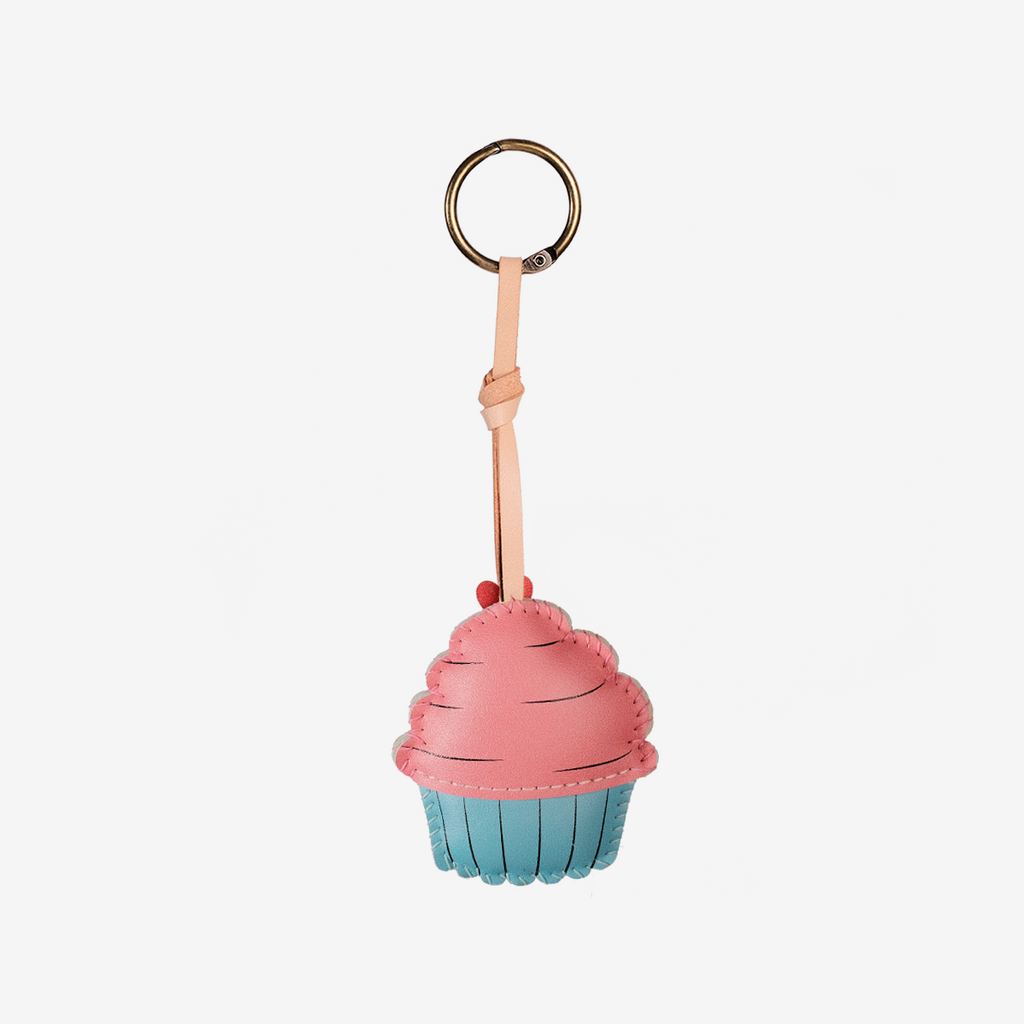  Strawberry Cupcake Leather Bag Charm-325