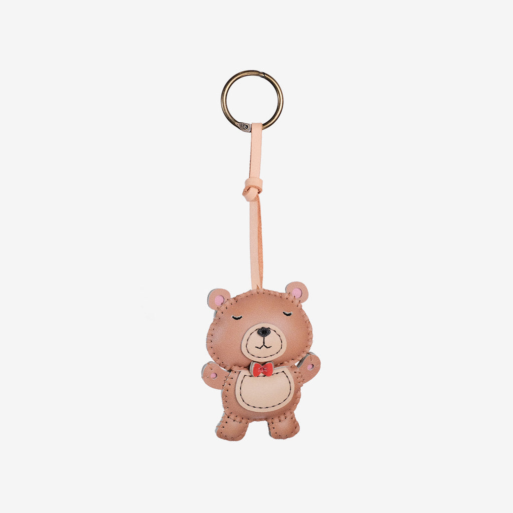 Teddy Bear Leather Bag Charm-336