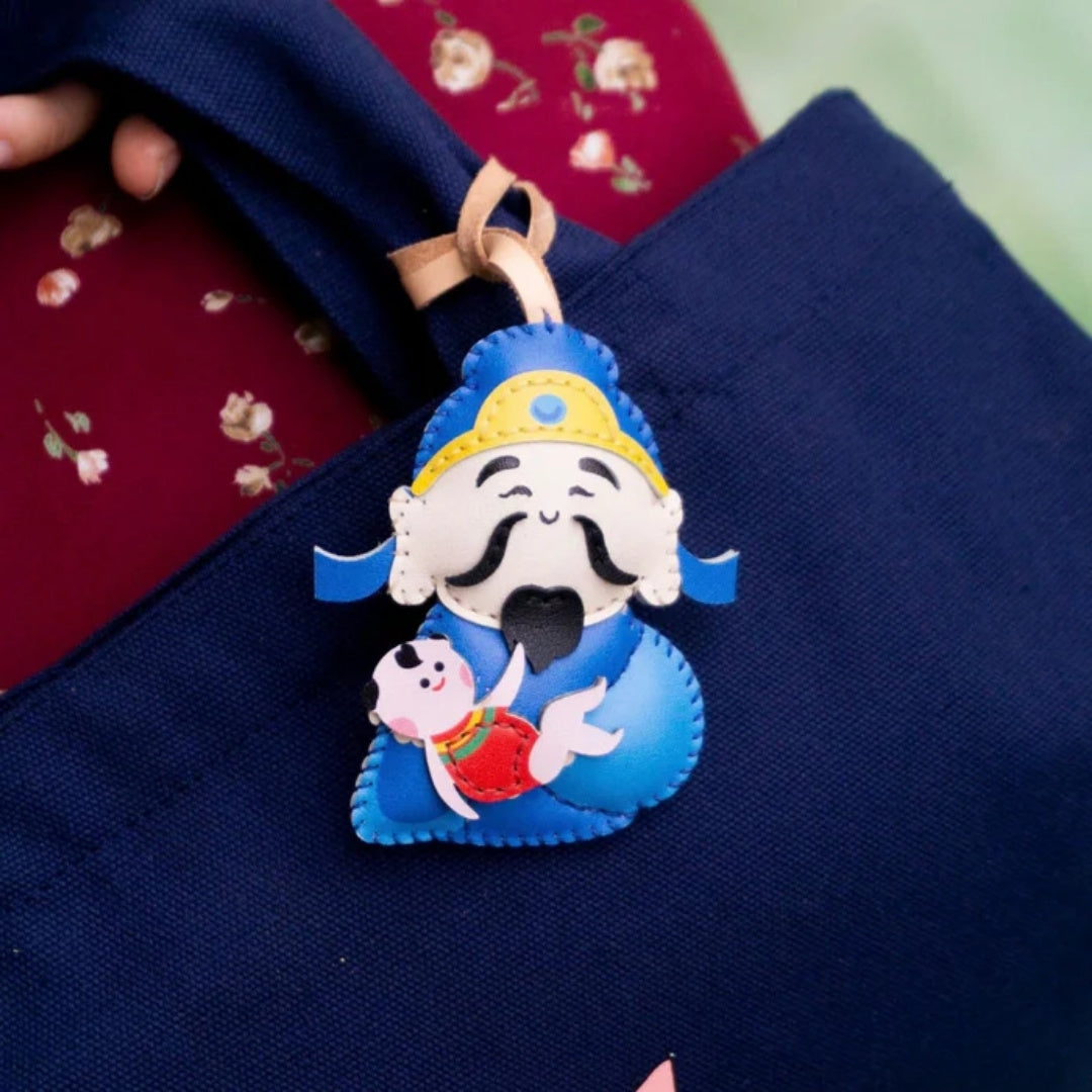 The Three Gods Leather Bag Charm