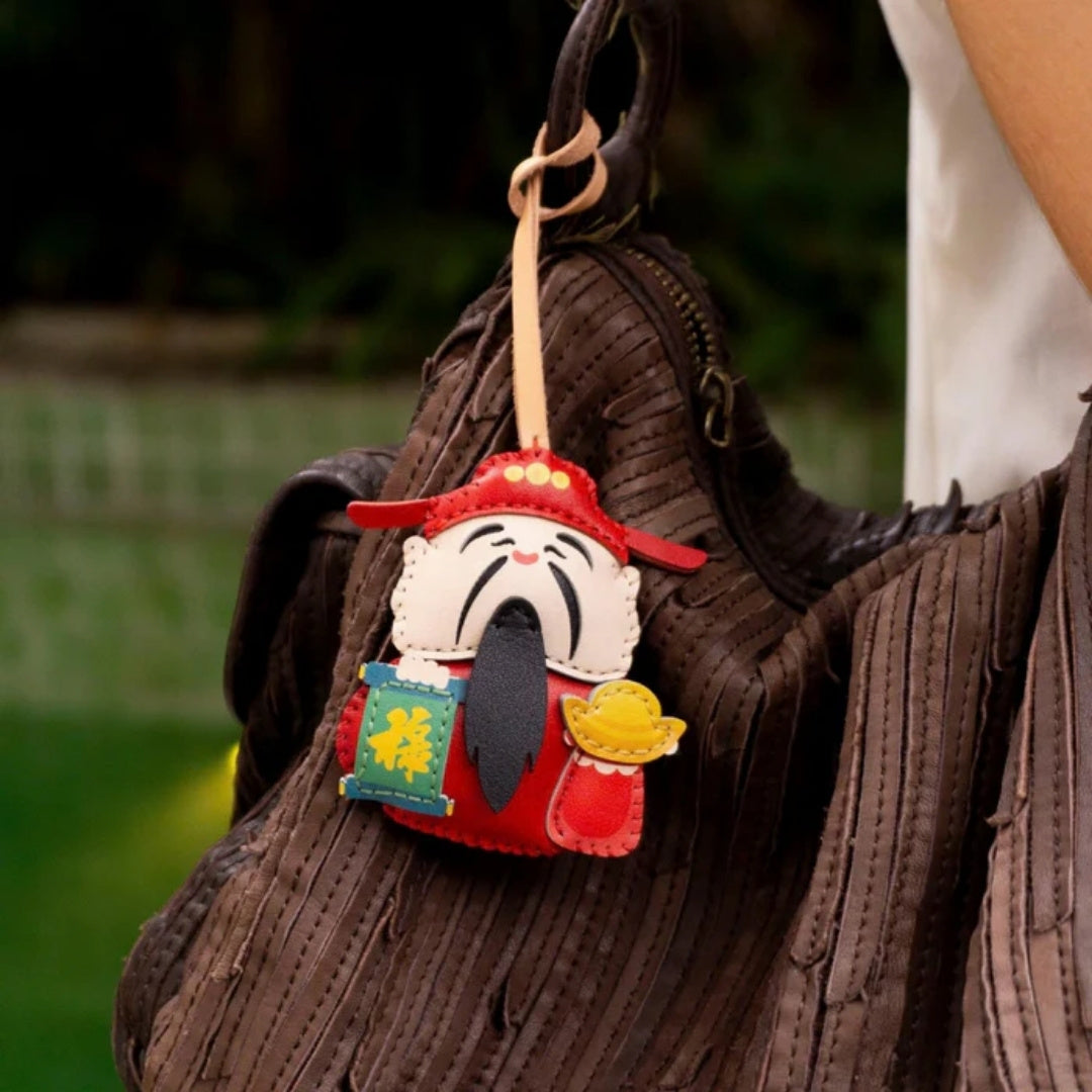 The Three Gods Leather Bag Charm