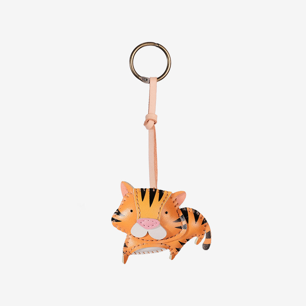 Tiger Leather Bag Charm-339