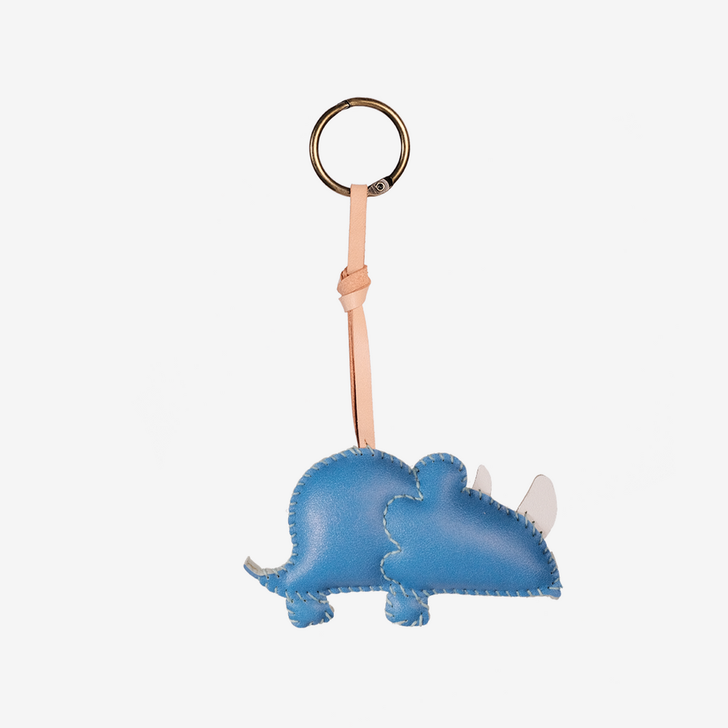  Triceratops Leather Bag Charm-343